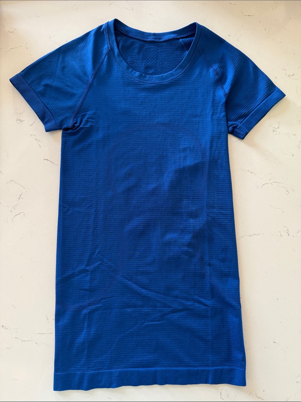 lululemon athletica Royal Blue Short Sleeve Swifty Tech hip-length shirt